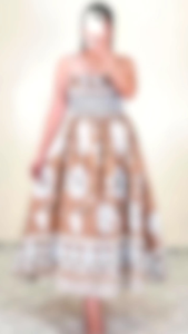 SMALL TO LARGE • Alex Printed Spaghetti Strap Smocking Maxi Dress