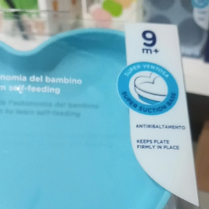 CHICCO SILICONE HEART SHAPED PLATE TEAL