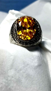 CINCIN BATU YELLOW TOPAZ FULL CUTTING TOP QUALITY