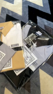 Kaos kerah polo pria casual kombinasi terbaru lengan pendek