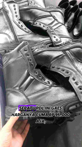 Sepatu PDL TNI POLRI Security Satpam Satpol-PP Satlinmas Linmas Hansip Hitam