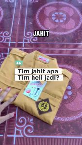 Baju Pramuka Seragam Sekolah SD Siaga Lengan Panjang SD Warna Kuning Bahan Oxford Super