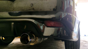 knalpot racing mobil big muffler tabung besar bahan stenlis suara  bas empuk