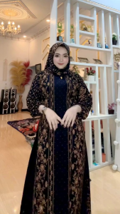 Gamis Set Hijab Setorjoan Motif Padi Viral