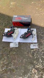 Kaliper Axial 4 Piston kanan Set Breket CNC Disc Standart & 300mm PNP Megapro Tiger Jupiter Z Fiz r Vega R Aerox