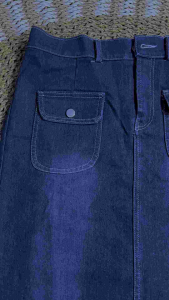 Praba Rok Jeans Wanita Standar Kekinian Model Variasi Saku Cargo Depan Denim Melar Dan Tebal