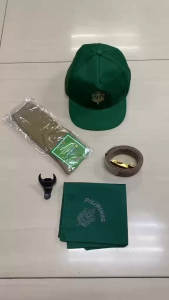 BSP Green Scouting Accessories 5-in-1: Cap Socks Belt Carabao Scarf