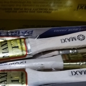 KUAS CAT 1 INCH GAGANG KAYU 1 LUSIN