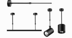 【COD & Ready 】Rohstar 220V whole set 0.5M 1M Holder black white adjustable hang road track light rail .