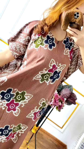 Daster Lowo | Kelelawar Jumbo LD: 125 Cap Malaman Rayon Santung Motif