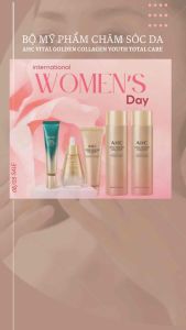 Set Mỹ Phẩm Chăm Sóc Da Toàn Diện AHC Vital Golden Collagen Youth 1 Set