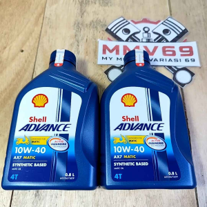 Oli Motor Matic KualitasTinggi 4T Shell Advance AX7 10W-30 Scooter MATIC 0.8 Liter ORIGINAL RESMI