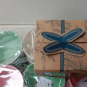 isi 50 pcs souvenir pernikahan magkok bulat soft kemas box craft / souvenir mangkok bulat kemas box motif/ kemas box rustix