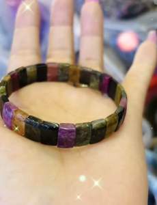 Vòng tay đốt trúc 10/11li đá Tourmaline thiên nhiên bao kiểm định đá quý