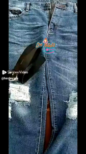 ZERA - Boyfrien Jeans Sobek Lapis Furing Jeans Ripped Tidak Tembus