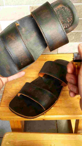 SENDAL PULL KULIT SAPI ASLI JEANS BAN 2