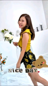 🔥ตรงปก🔥 จัดส่งจากไทย✅️🇹🇭 เสื้อครอป แขนกุดแต่งระบายตรงปก สไตล์เกาหลี รหัส อ06