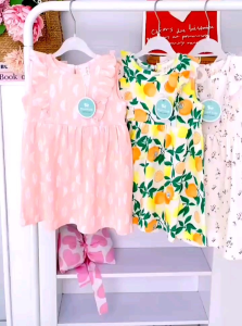 LightShine 1-7y Miwoo Kids Butterfly Dress Cotton/Dress For Gir/Sleeveless Dress For Girl/ Floral Dress For Girl