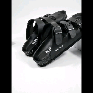 KRALZ ID Sandal Cowok Casual Pria Sendal Slop Santai - Blade Hitam