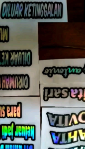 Stiker Sticker hologram IG Custom nama Stiker laptop stiker motor / Stiker custom nama hologram logo IG