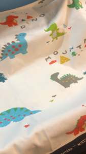 Ichiro Waterproof Changing Mat - 100 x 70 cm - Absorbent Cotton Front and Waterproof TPU Back