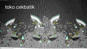 Kain Batik Motif Bunga Burung Liris Ungu Oriental (Ukuran 2 Meter)