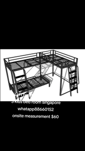 Loft bed /bunk bed customize for 3kids bed room