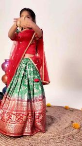 พร้อมส่ง ชุดเด็กอินเดีย ชุดเดรสอินเดีย สำหรับเด็กหญิง ชุดคอสตูม Girl Indian Ethnic/ Traditional Costume