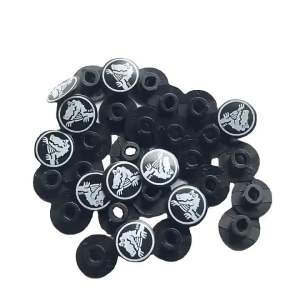Crocs Black Original Rivet Button Replacement with Logo