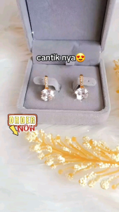 Anting Titanium Lapis Emas Awet Anti Luntur Cantik Gold Berkilau