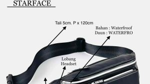 STARFACE  - TAS SELEMPANG WATERPROOF ANTI AIR PRIA WANITA SPORTY OUTDOOR WAIST BAG