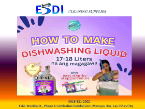 Dishwashing Liquid DIY Kit (Powered by Extreme Blooms Trading)