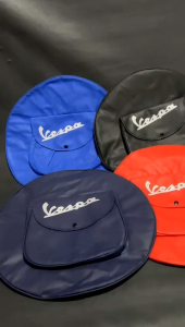 Cover sarung selimut ban serep vespa super sprint vbb bajaj px model saku biasa warna R10 & R8 bagus bahan kulit grosir eceran