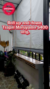 8ft x 10ft FINISH SIZE LONA (MARUYAMA) w/ PULLEY SET UP / TRAPAL / TOLDA / TARPAULIN / CANVAS SHADING FOR SUN