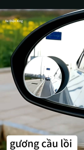 Bộ 2 gương cầu lồi gắn kính chiếu hậu oto xe hơi xe tảixóa điểm mù xoay 360°phụ kiện phụ tùng gương chiếu hậu