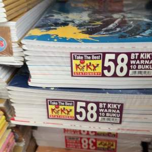 COD Buku Tulis 10 Pcs Kiky Warna 58 Lembar