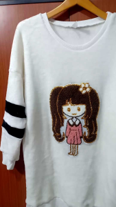 Baju Atasan Wanita Big Size Bahan Bulu Lengan Panjang Oversize 1255