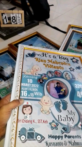 Hiasan dinding Biodaya kelahiran bayi