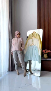 Harga Spesial - KALEESHA BLOUSE by Nadheera Luxury atasan wanita lengan panjang cotton popplin premium