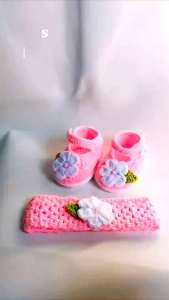 SEPATU RAJUT PREWALKER PINK JARING