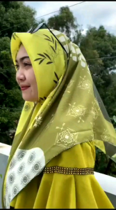 Sublime Kerudung Segi Empat Motif Lime—Sublime Hijab motif Hellen Lemon Terbaru LASERCUT