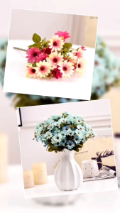 Bunga Krisan AF53 Chrysantemum Artificial Hiasan Dekor Rumah Properti Foto