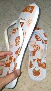 Sandal Jepit Wanita Karet dengan Motif Menarik - Cewek - Sendal
