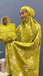 Mukena Batik Rayon Super Jumbo Bumela Sabilla: Atasan & Bawahan Lembut Nyaman