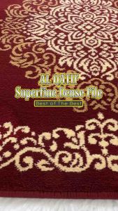 พรมเปอร์เซีย“AL QATIF”รุ่น Superfine Dense Pile หนาแน่น นุ่ม แบบสุดยอด สีแดง ขนาด 60x60 cm