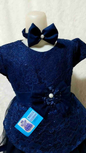 Dress pesta ulang tahun anak perempuan brokat 2 5 tahun tangan pendek