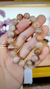 天然巴西高等级千层幽灵水晶圆珠手串Natural Brazil High Grade Thousand Layer Phantom Crystal Beads Bracelet TP01