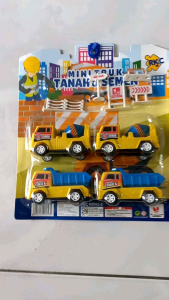 Mainan Mini Truk Tanah Dan Semen isi 4 pcs Truck Set no RKC 02012-3