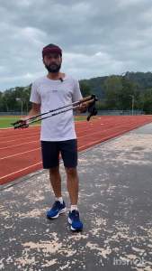 CMD Sport carbon - ไม้เท้าเดินนอร์ดิก พร้อมระบบสายรัดแบบคลิก สายรัด. L/XL