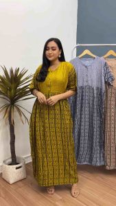 Daster Gita LD 130cm Rayon Grade A Busui Kancing Depan